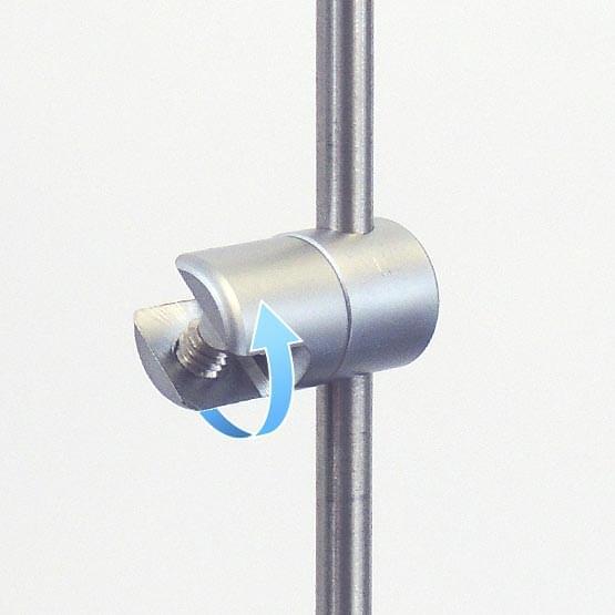 Multi-Position Support for Rod Suspended Panels or Shelves