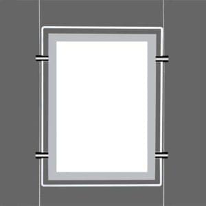 Glow-Edge LED Backlit Window Display with Cable Suspension Set / 4 pcs