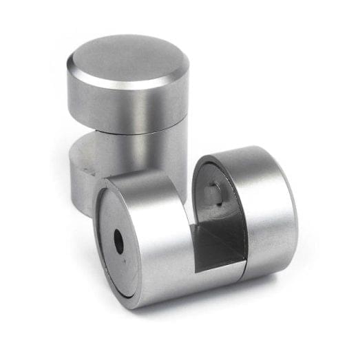 WGR25-10mm-SC-satin-chrome-brass-edge-grip-standoff-support-front-view