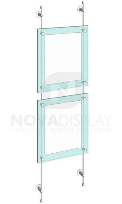 KASP-160 Sandwich Acrylic Poster Display Kit rod wall suspended