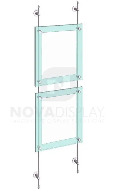 KASP-160 Sandwich Acrylic Poster Display Kit rod wall suspended