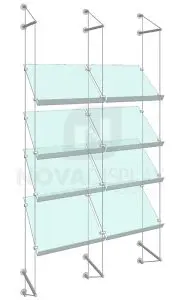 Cable Suspended Sloped Acrylic Shelving Kit #KSP-012