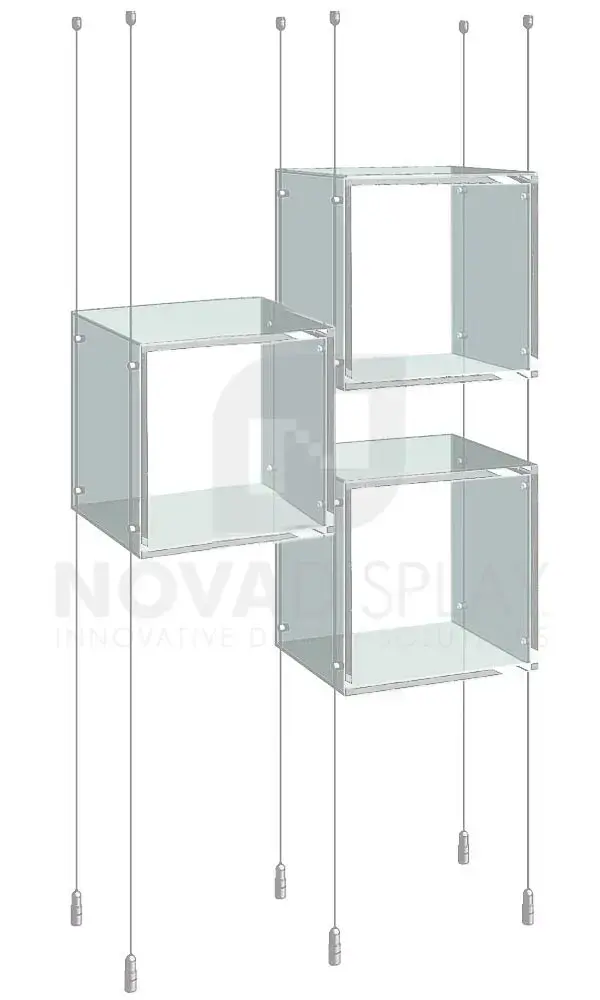 Cable Suspended Acrylic Showcase Display Kit #KSC-009