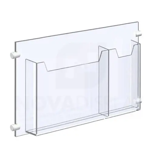 14ALD-2-MIX01-17+CG14_acrylic_leaflet_dispenser_and_cable_supports