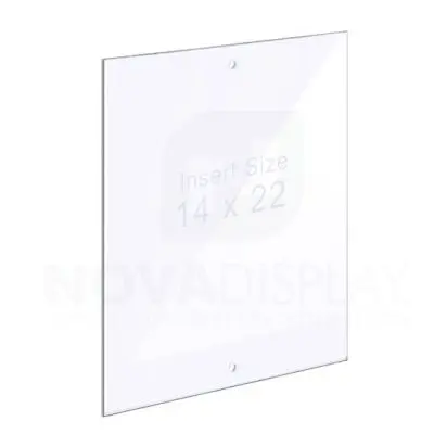 14ASP-1422-IP 1/4″ Clear Acrylic Panel with Holes for M8 Studs – Polished Edges