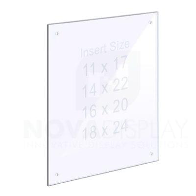 14ASP-W-PANEL-M4 1/4″ Clear Acrylic Panel with Holes for M4 Studs – Polished Edges