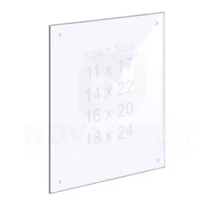 14ASP-W-PANEL-M4 1/4″ Clear Acrylic Panel with Holes for M4 Studs – Polished Edges