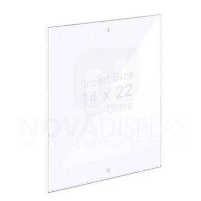 18ASP-1422NG-IP 1/8″ Non-Glare Acrylic Panel with Holes for M8 Studs – Polished Edges