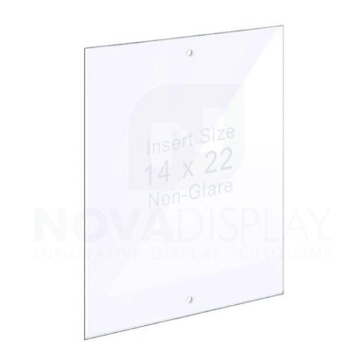 18ASP-1422NG-IP 1/8″ Non-Glare Acrylic Panel with Holes for M8 Studs – Polished Edges
