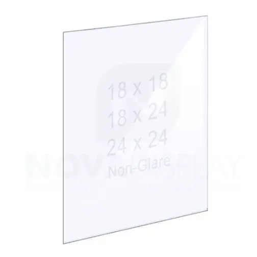 1/8″ Non-Glare (Anti-Reflective) Acrylic Panel without Holes – Polished Edges.