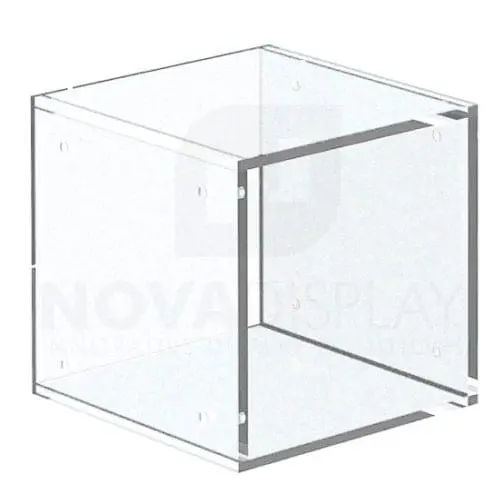 Non-Lit Acrylic Open Display Case – Frosted