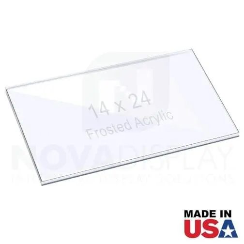 3/8″ (10mm) Frosted Acrylic Shelf with Laser-Cut Polished Edges