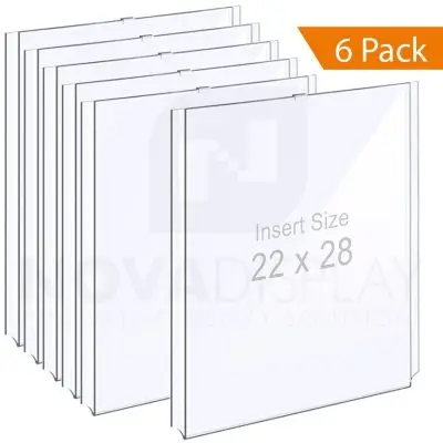 1/8″ Clear Acrylic Easy Access Info/Poster Holder – Portrait Orientation