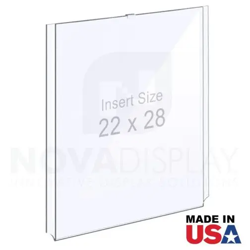1/8″ Clear Acrylic Easy Access Info/Poster Holder – Portrait Orientation