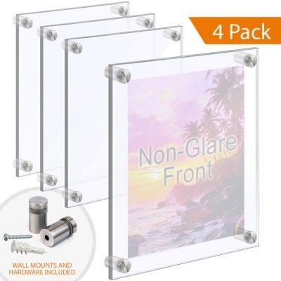 Wall Mounted/Floating Acrylic Poster Frames with Standoffs