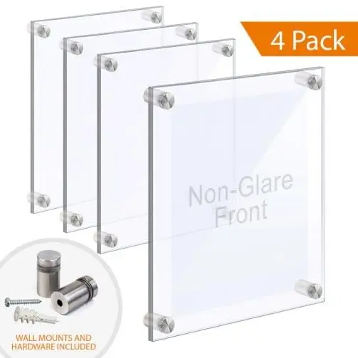 Wall Mounted/Acrylic Picture Frames with Standoffs