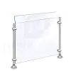 Countertop Acrylic Sneeze Guard / Modular – Supported with 10mm Dia. Rod Display Systems