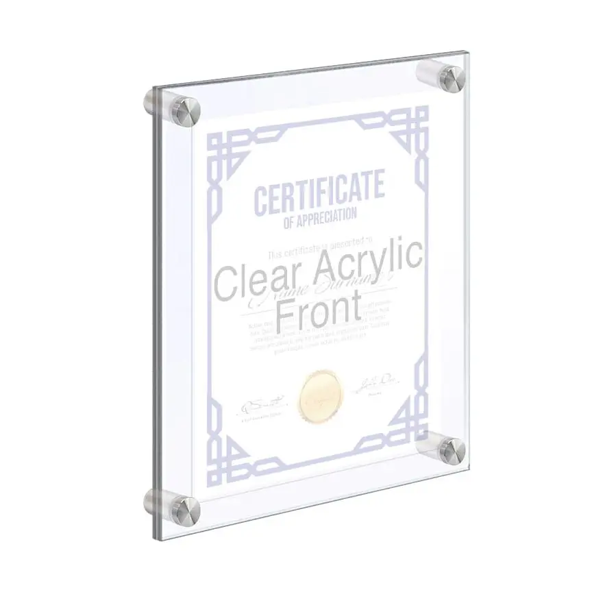 Basic-Block Clear Acrylic Frames with Standoffs