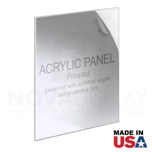 1/4″ One-Sided Frosted Acrylic Sign Blanks without Holes – Polished Edges