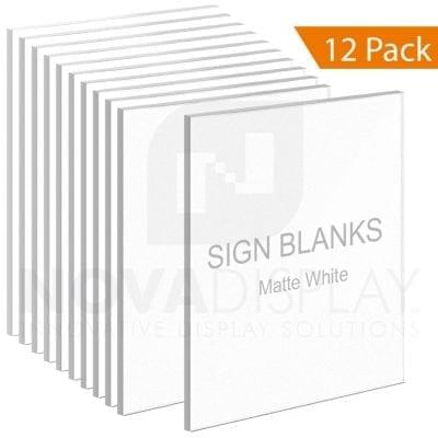 1/4″ Satinice/Matte White Acrylic Sign Blanks without Holes – Polished Edges