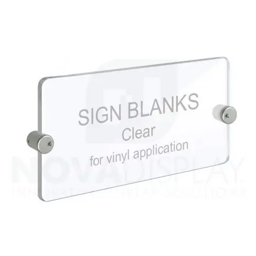 Clear Acrylic Sign Blanks with Round Corners for Vinyl Applications