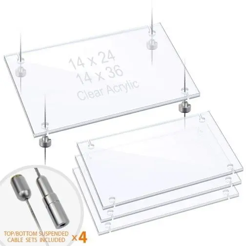Cable Suspended Acrylic Shelf Display / Removable – PRODUCT BUNDLES