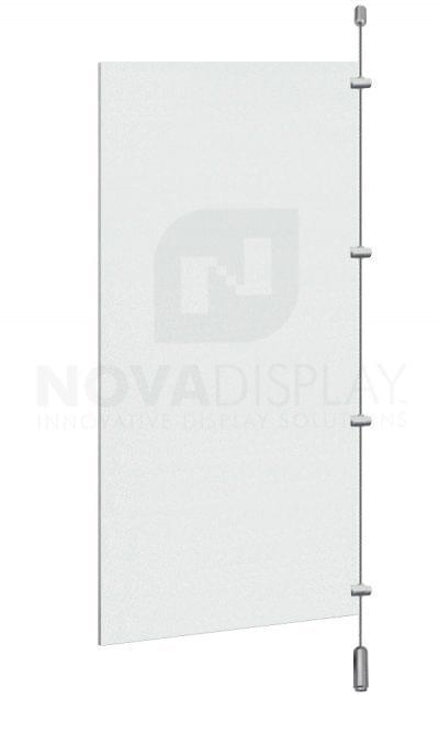 Cable Suspended Partition with Colorless/Frosted Acrylic Panel / ADD-ON SECTION