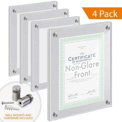 Satin-Frost Acrylic Wall Frames with Standoffs
