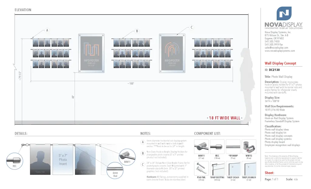 DC2130 Photo Wall Display / Wall Display Idea Concept