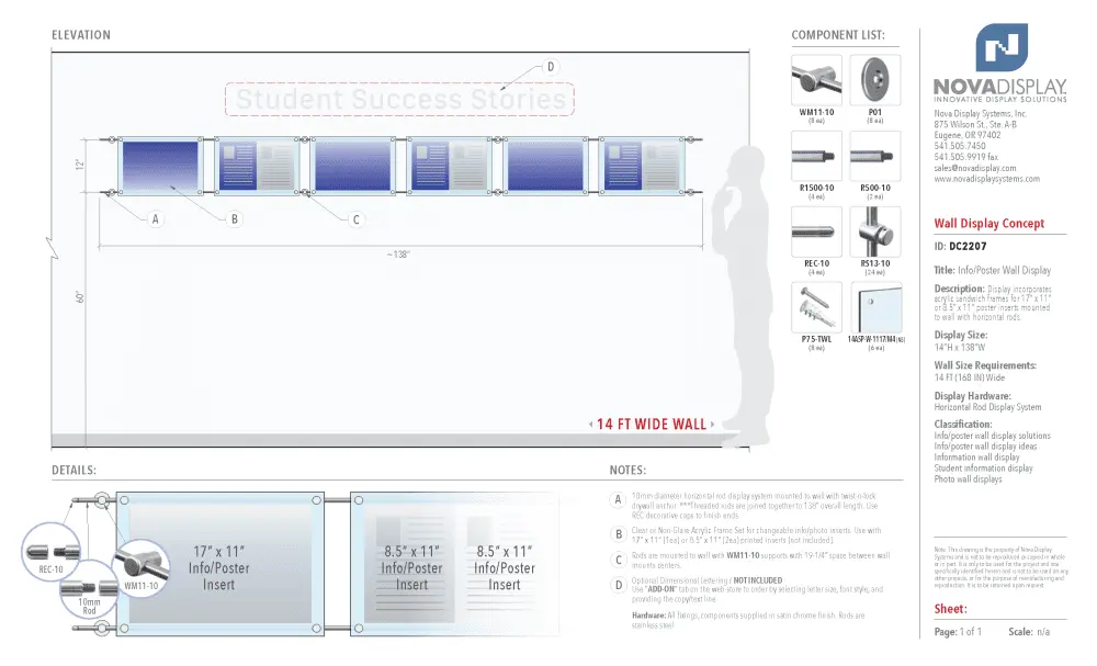 DC2207 Info/Poster Wall Display Concept | Wall Display Ideas
