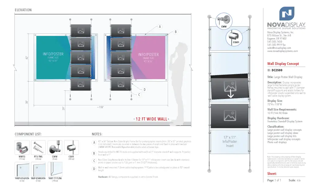 DC2500 Large Poster Wall Display Concept | Wall Display Ideas