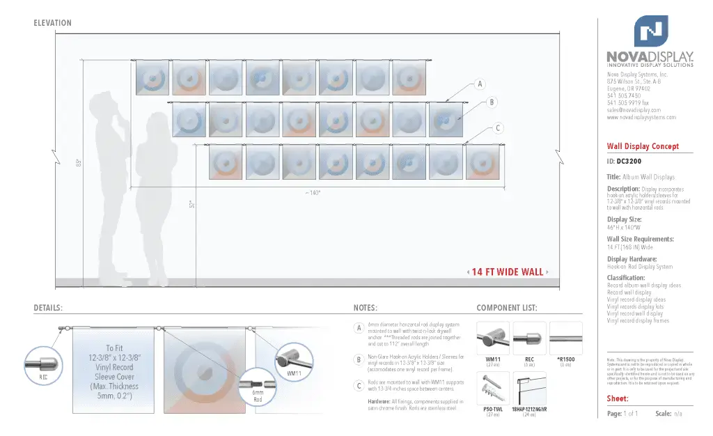 DC3201 Album Cover Wall Display / Wall Display Idea Concept