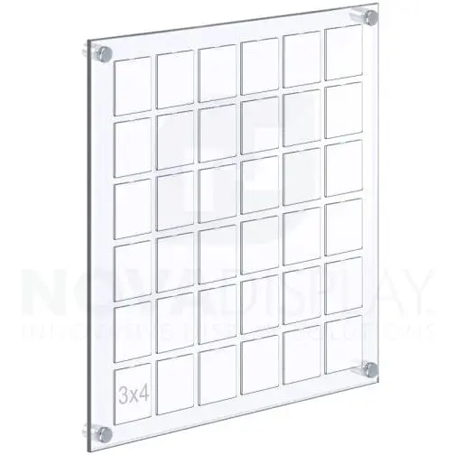 Acrylic Multi-Photo/Collage Frame – 3″ x 4″ Photo Display Board