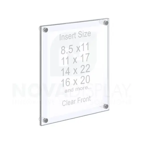 Frameless Acrylic Frame — Poster Display Kit #KASP-001 / Clear Front