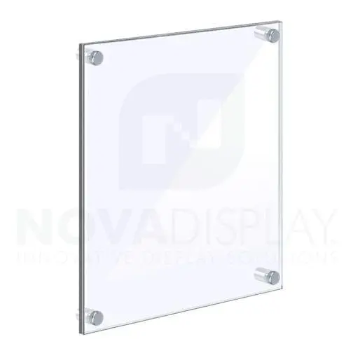 Frameless Acrylic Frame — Poster Display Kit #KASP-015 / Clear or Non-Glare Front