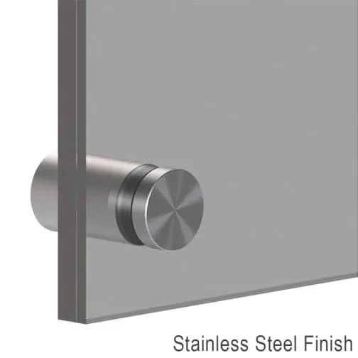 Standoff Hardware for Frameless Acrylic Frames / Natural Stainless Steel Finish