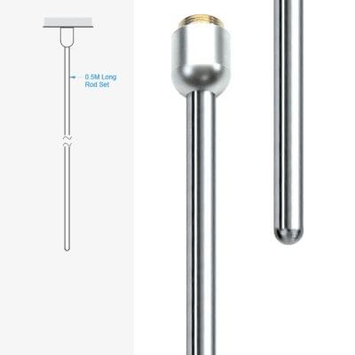 Top/Ceiling Fixing Kit with 0.5M Long Rod – 10mm Diameter Rod with Dome End | Nova Display Systems