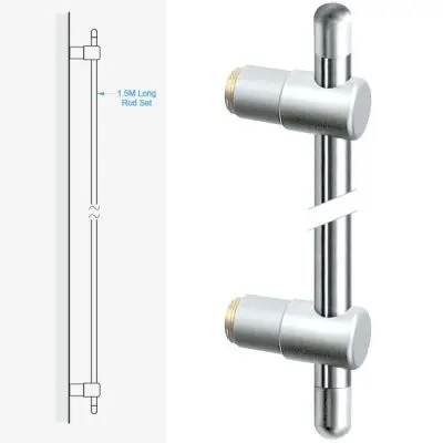 Top/Ceiling Fixing Kit with 1.5M Long Rod – 10mm Diameter Rod with End Cap | Nova Display Systems
