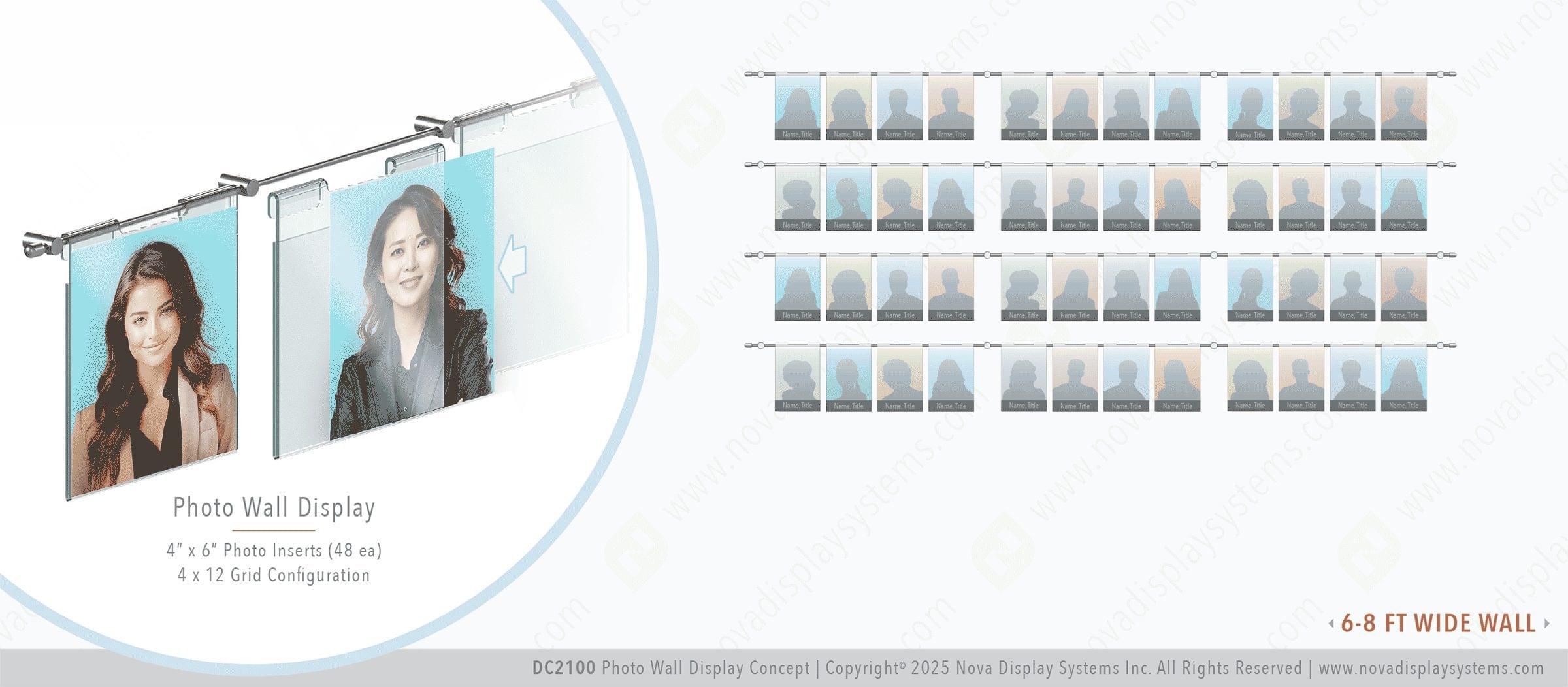 DC2100 Photo Wall Display Concept – 8ft Wall | Employee Display