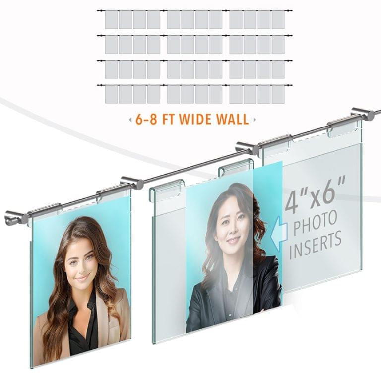 DC2100 Photo Wall Display Concept – 8ft Wall | Employee Display