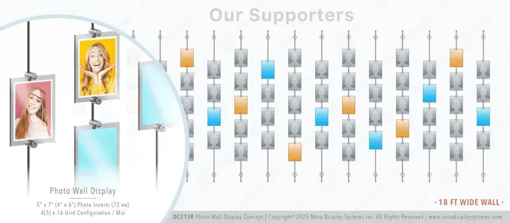 DC2138 Photo Wall Display / Wall Display Idea Concept