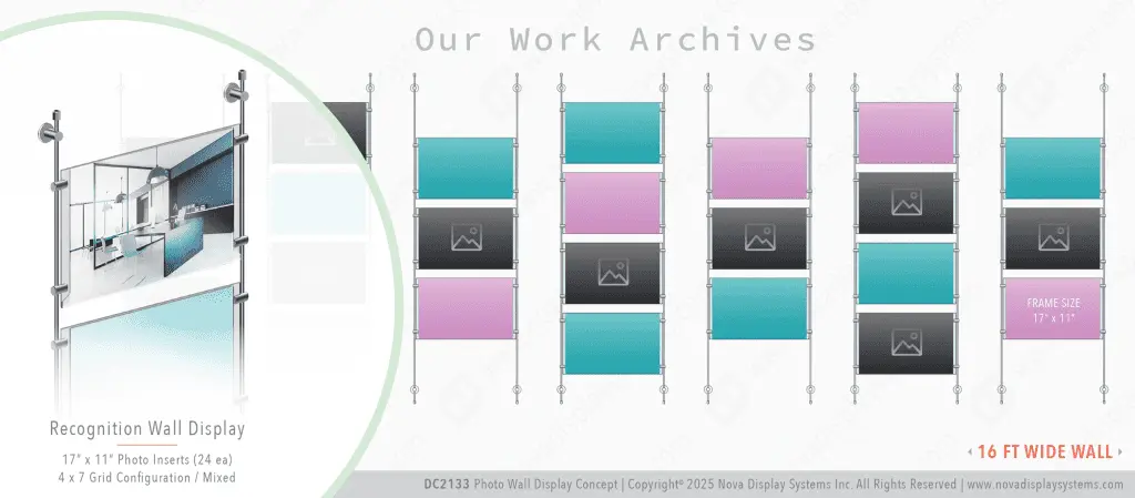 DC2133 Photo Wall Display / Wall Display Idea Concept / Our Work Archive in Photos